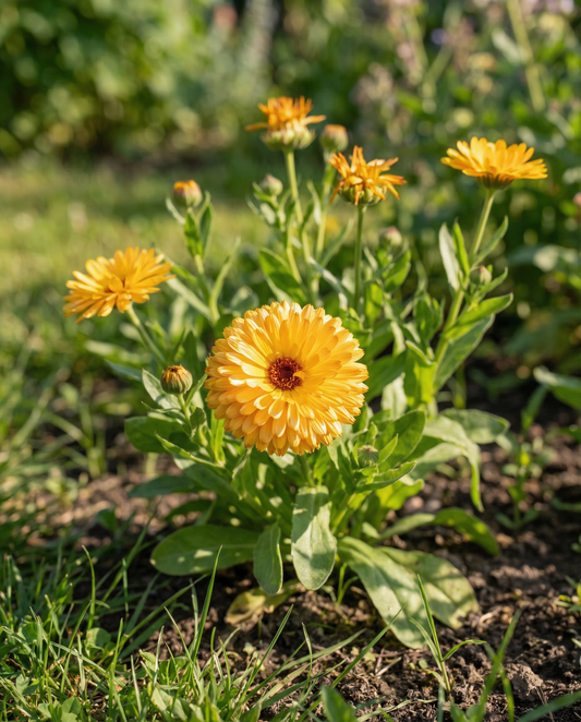 Kehäkukka Pacific Beauty (Calendula officinalis) – luomusiemenet yksivuotiselle kukalle SeedsChoicelta