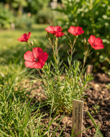 Scarlett Flax (Linum grandiflorum) – luomusiemenet yksivuotisille kukille | SeedsChoice