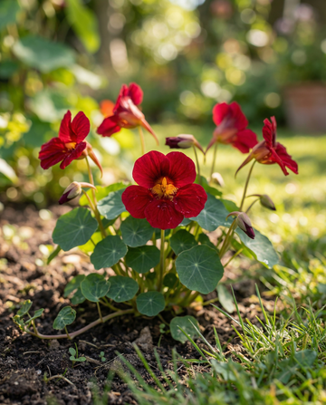 Nasturtium Empress Of India (Tropaeolum majus) – organic annual seeds from SeedsChoice