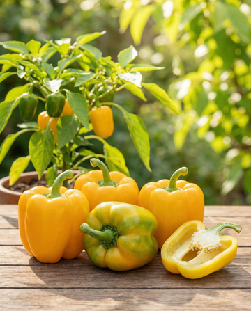 Makea paprika Yellow California Wonder (Capsicum annuum) – luomusiemenet yksivuotiselle vihanneskasville SeedsChoicelta