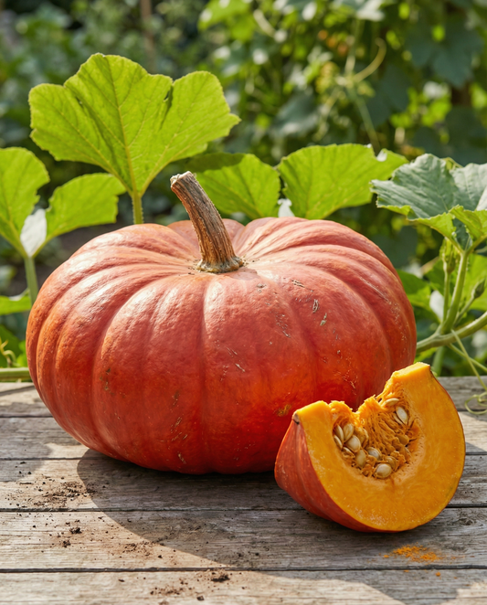 Kurpitsa Rouge Vif D'etampes (Cucurbita maxima) – luomusiemenet yksivuotiselle vihannekselle SeedsChoicelta
