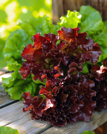 Lehtisalaatti Red Salad Bowl siemenet (Lactuca sativa) – luomu yksivuotinen vihannes