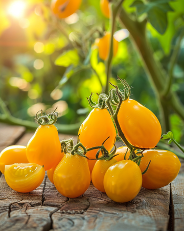 Keltainen päärynänmuotoinen kirsikkatomaatin siemen (Solanum lycopersicum) – luomu yksivuotinen vihannes
