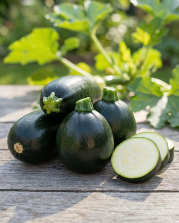 Black Beauty -kesäkurpitsa (Cucurbita pepo) – luonnonmukaiset yksivuotiset siemenet SeedsChoicelta