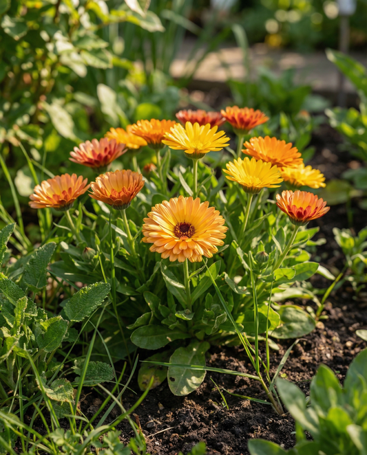 Kehäkukka Fiesta Gitana Mix (Calendula officinalis) – yksivuotiset kukkasiemenet SeedsChoice-verkkokaupasta
