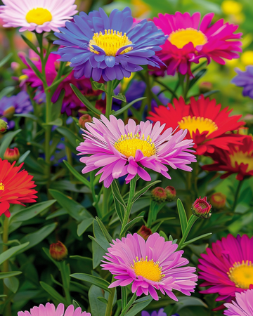 Aster Mixed Colours siemenet (Callistephus chinensis) – yksivuotinen sekoitus