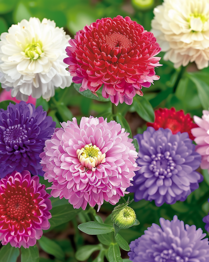 Aster Pompon Mixed seeds (Callistephus chinensis) – annual mix