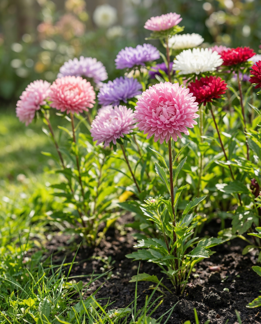 Aster Princess Mixed Colors (Callistephus chinensis) – annual mix seeds from SeedsChoice