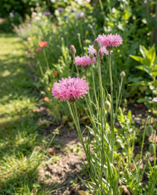 Ruiskaunokki Pink Ball (Centaurea cyanus) – yksivuotiset kukkasiemenet | SeedsChoice