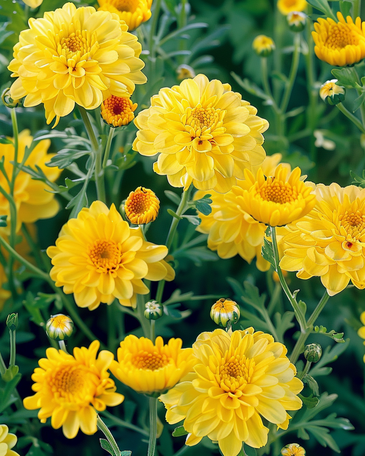 Saunakukka Mix Yellow Shades siemenet (Chrysanthemum segetum) – yksivuotinen kukka