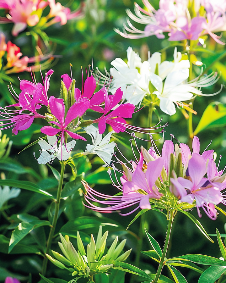 Hämähäkkikukka Colour Fountain Mix siemenet (Cleome hassleriana) – yksivuotinen kukka