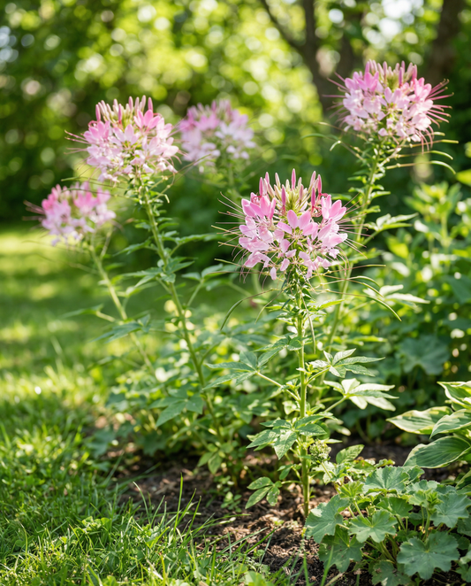 Hämähäkkikukka Rose Queen (Cleome hassleriana) – yksivuotiset kukkasiemenet SeedsChoice-verkkokaupasta