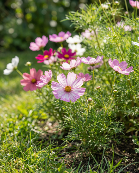 Dwarf Sensation Mixed (Cosmos bipinnatus) – yksivuotinen sekoitus siemenet SeedsChoice-verkkokaupasta