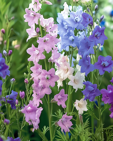 Ritarinkannus Imperial Mixed -siemenet (Delphinium consolida) – yksivuotinen kukka