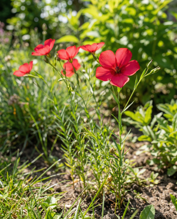 Punapellava (Linum grandiflorum) – yksivuotiset kukkasiemenet SeedsChoicelta