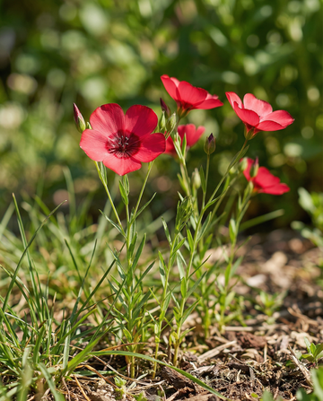Pellava Bright Eyes (Linum grandiflorum) – yksivuotiset kukkasiemenet, SeedsChoice