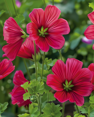 Red Queen siemenet (Malope trifida) – yksivuotinen kukka
