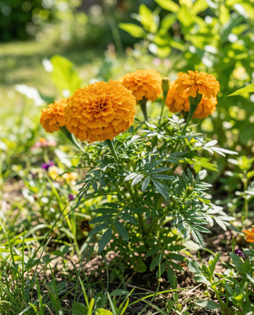 Afrikkalainen samettikukka Dwarf Golden Age (Tagetes erecta) – yksivuotiset kukkasiemenet SeedsChoicelta
