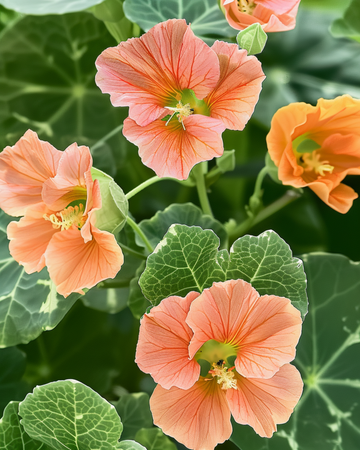 Nasturtium Alaska Salmon seeds (Tropaeolum majus) – annual