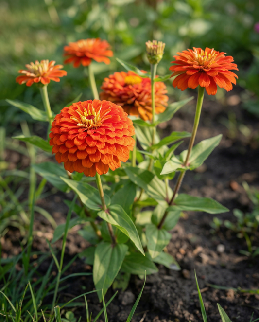 Scarlet Flame (Zinnia elegans) – yksivuotiset kukkasiemenet SeedsChoicelta