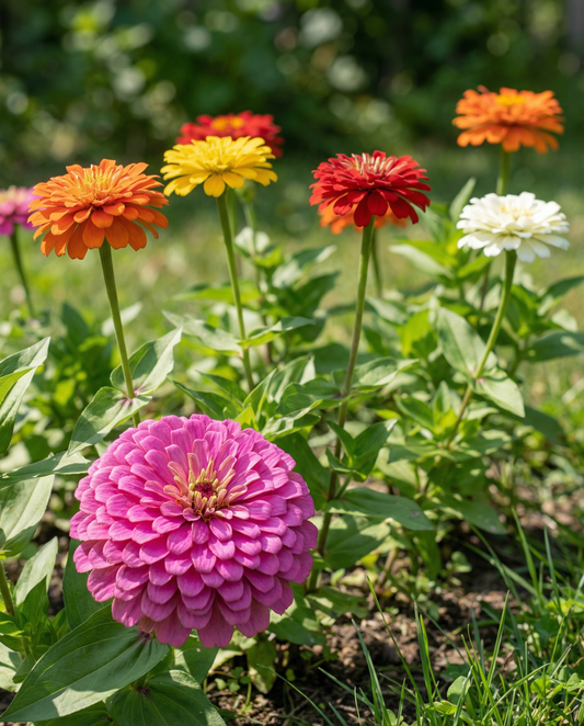 Giants Of California Mixed (Zinnia elegans) – annual mix seeds from SeedsChoice