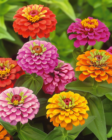 Lilliput Mixed -siemeniä (Zinnia elegans) – yksivuotinen sekoitus