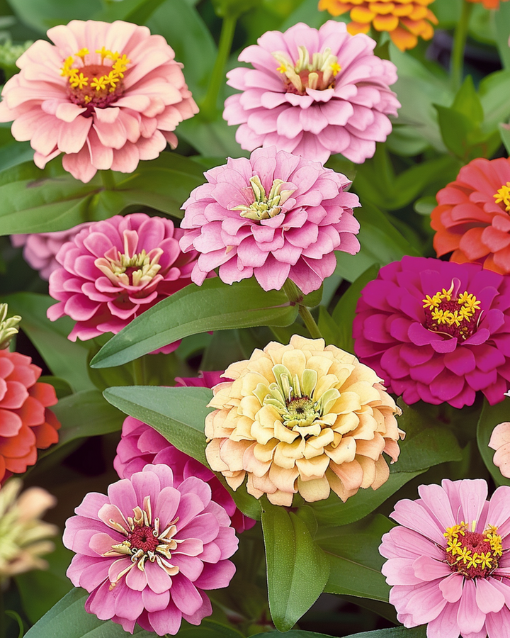 Thumbelina Dwarf Mixed -siemenet (Zinnia elegans) – yksivuotinen sekoitus