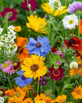 Edible Flower Seeds Annual Mix For Full Sun 40 80 Cm