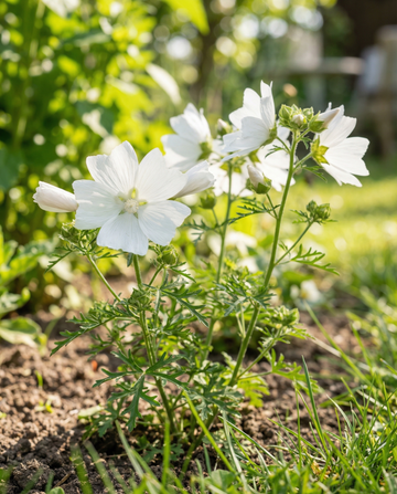 Myskimalva Alba White (Malva moschata) – monivuotiset kukkasiemenet SeedsChoice-verkkokaupasta
