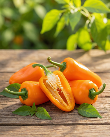 Snacking Mini Orange -paprika (Capsicum annuum) – yksivuotiset vihanneksenssiemenet SeedsChoicelta