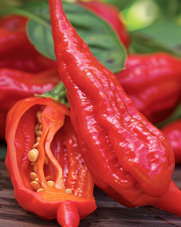 Bhut Jolokia Pepper Red -siemenet (Capsicum chinense) – yksivuotinen vihannes