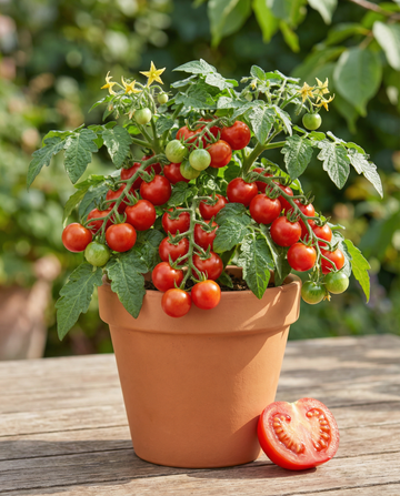 Kirsikkatomaatti Micro Pot (Solanum lycopersicum) – yksivuotiset vihannessiemenet SeedsChoicelta