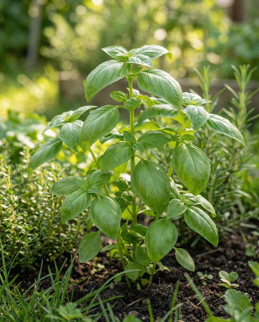 Sweet Basil Large Leaved (Ocimum basilicum) – annual seeds from SeedsChoice