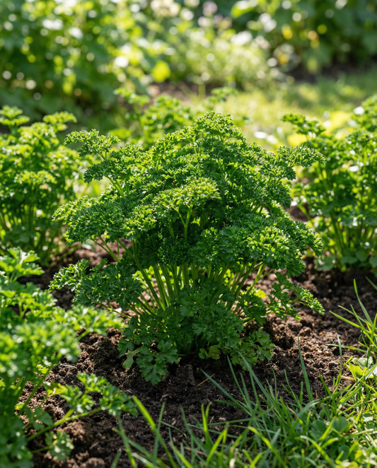 Persilja Moss Curled (Petroselinum crispum) – yksivuotiset yrtinsiemenet SeedsChoicelta