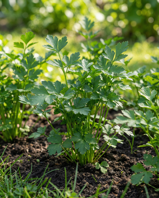 Persilja Thujade (Petroselinum crispum) – kaksivuotiset yrtinsiemenet SeedsChoicelta