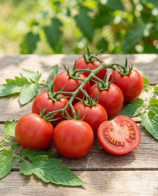 Köynnöstomaatti Serrat F1 punainen (Solanum lycopersicum) – yksivuotiset vihannessiemenet SeedsChoicelta