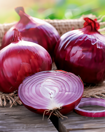 Sipuli Noordhollandse Bloedrode -siemenet (Allium cepa) – yksivuotinen vihannes