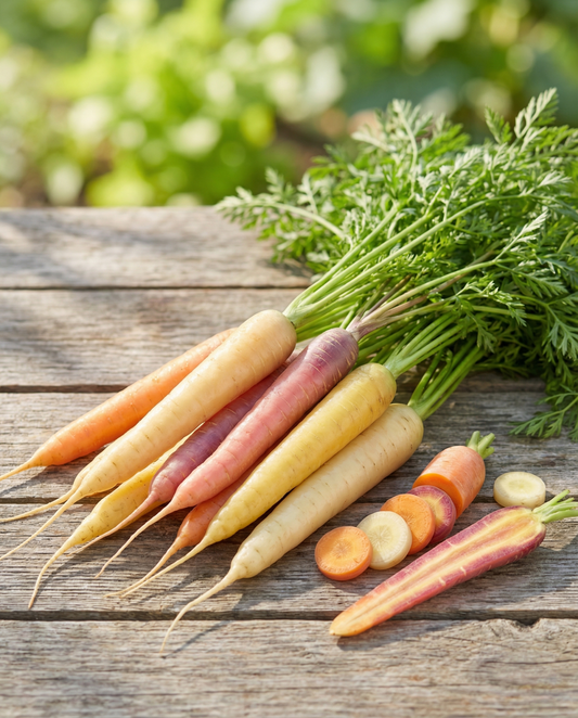 Carrot Rainbow Mix F1 (Daucus carota) – annual vegetable seeds from SeedsChoice