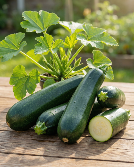 Kesäkurpitsa Black Beauty (Cucurbita pepo) – yksivuotiset vihannessiemenet SeedsChoicelta