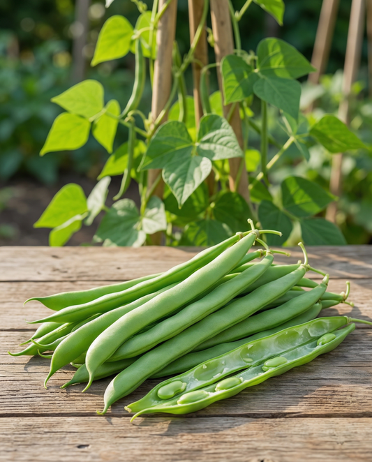 Climbing Bean Raadsheer (Phaseolus vulgaris) – yksivuotiset köynnöskasvien siemenet SeedsChoicelta