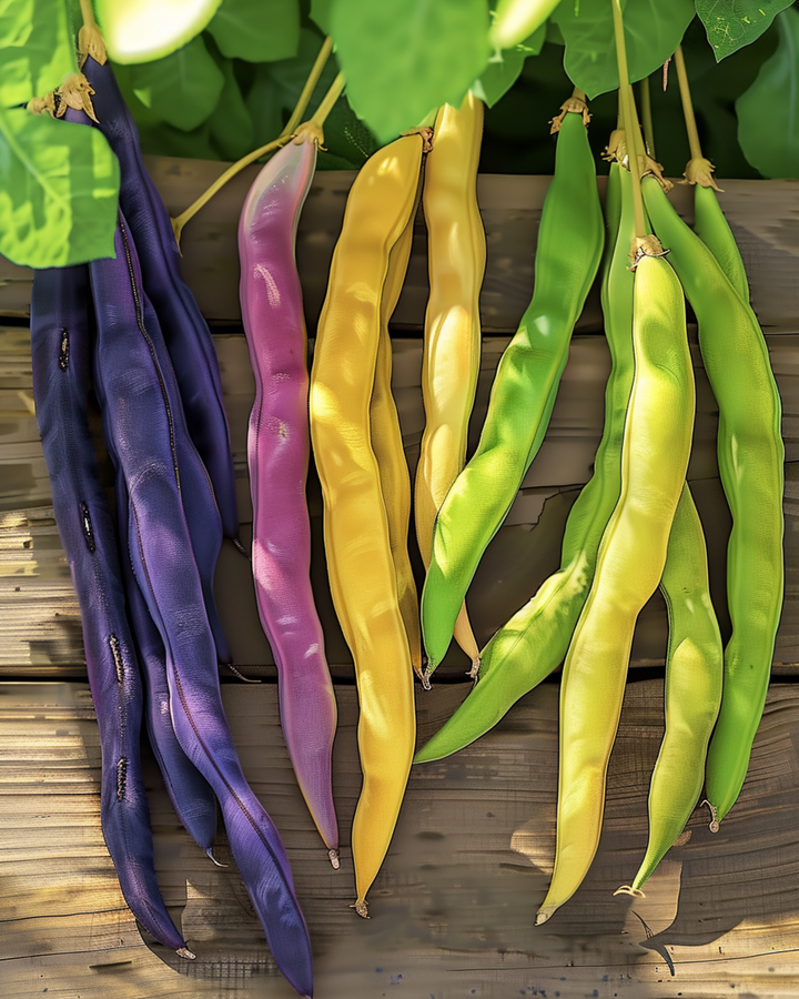 Salkopapu Three Color Mix siemenet (Phaseolus vulgaris) – yksivuotinen vihannes