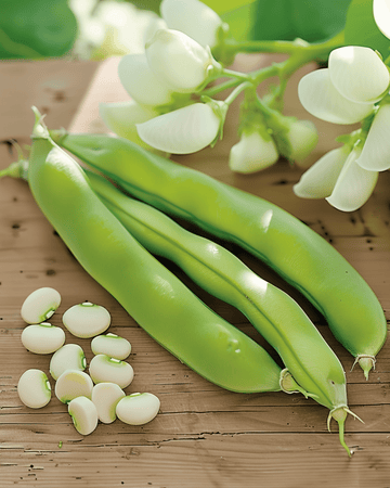 Härkäpapu Threefold White siemenet (Vicia faba) – yksivuotinen vihannes