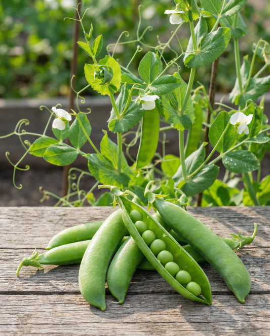 Herneet Marktveroveraar (Pisum sativum) – yksivuotiset vihannessiemenet SeedsChoice-verkkokaupasta