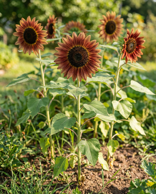 Auringonkukka Sunset Mixed (Helianthus annuus) – yksivuotiset kukkasiemenet, SeedsChoice