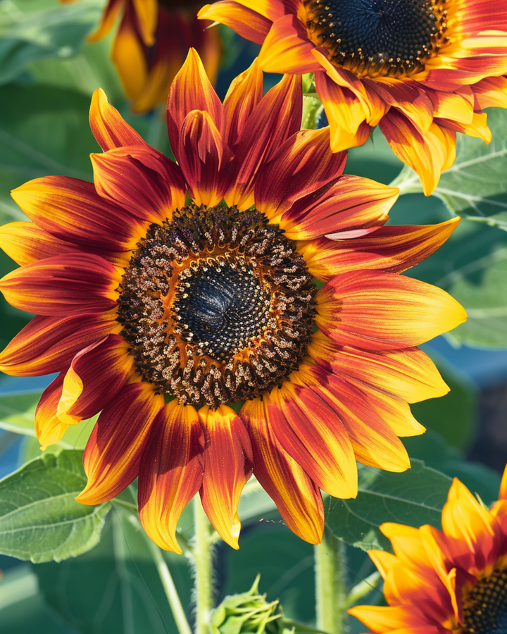 Auringonkukka Ring Of Fire siemenet (Helianthus annuus) – yksivuotinen kukka