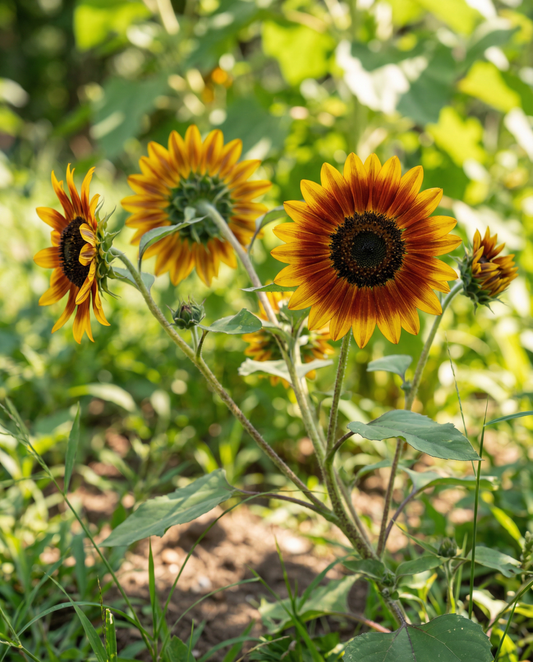 Auringonkukka Ring Of Fire (Helianthus annuus) – yksivuotiset kukkasiemenet – SeedsChoice