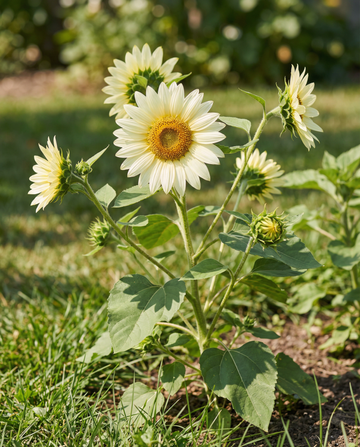Auringonkukka White Sun F1 Petals (Helianthus annuus) – yksivuotiset kukkasiemenet, SeedsChoice