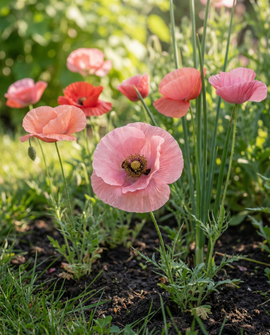 Shirley Poppy -siemenet Papaver rhoeas, yksivuotinen, Mixed Colours, 75cm