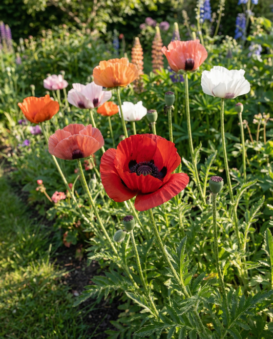 Itämainen unikko Mix (Papaver orientale) – monivuotisen kukan siemenet SeedsChoicelta
