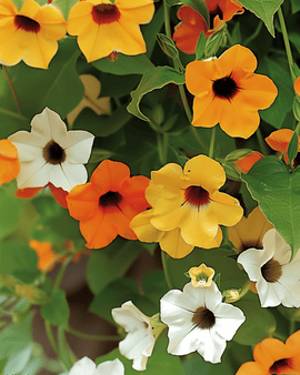 Black Eyed Susan Vine Seeds Thunbergia Alata Annual Mix